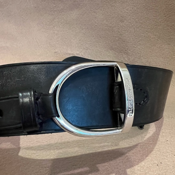 Ralph Lauren black leather belt - Picture 2 of 5